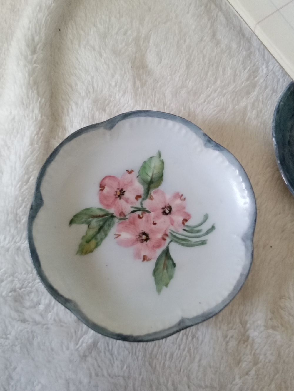 #1514 Teapot Trivet Pink Flower